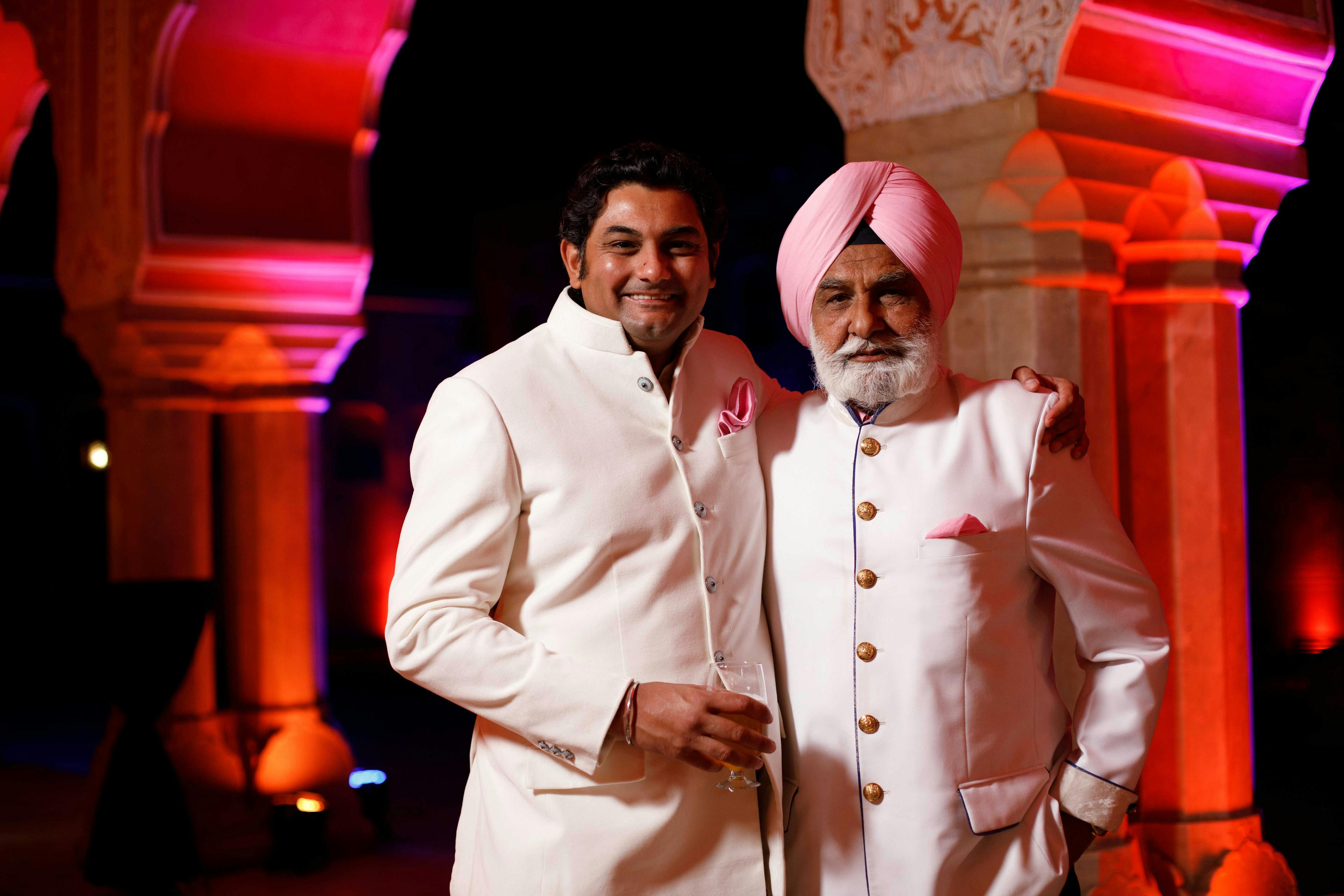Col. K. S Garcha and Harinder pose for the gala