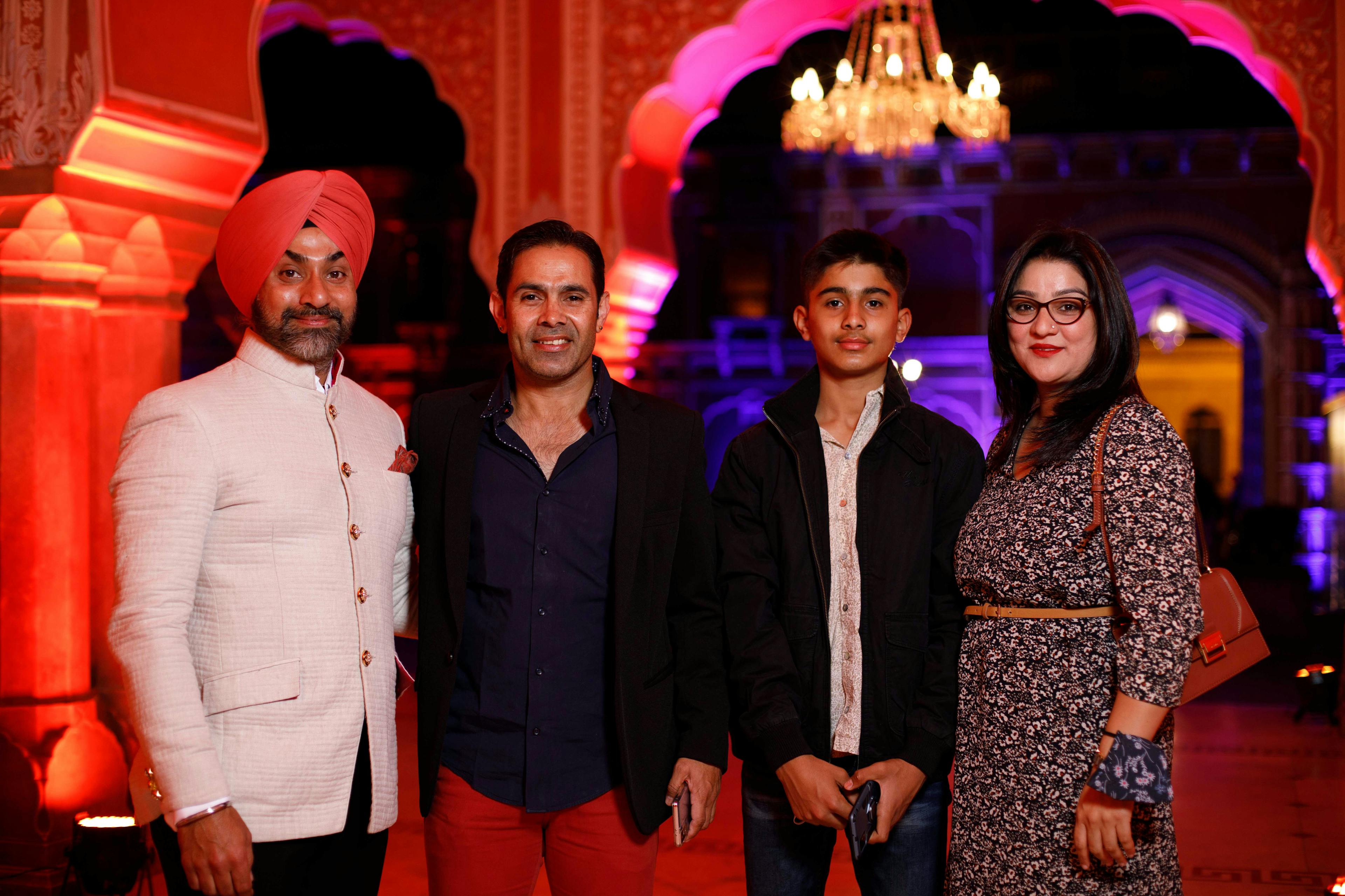 Mr. Maninder Sethi, Editor-In-Chief of LA POLO and the ace player Dhruvpal Godara pose with family