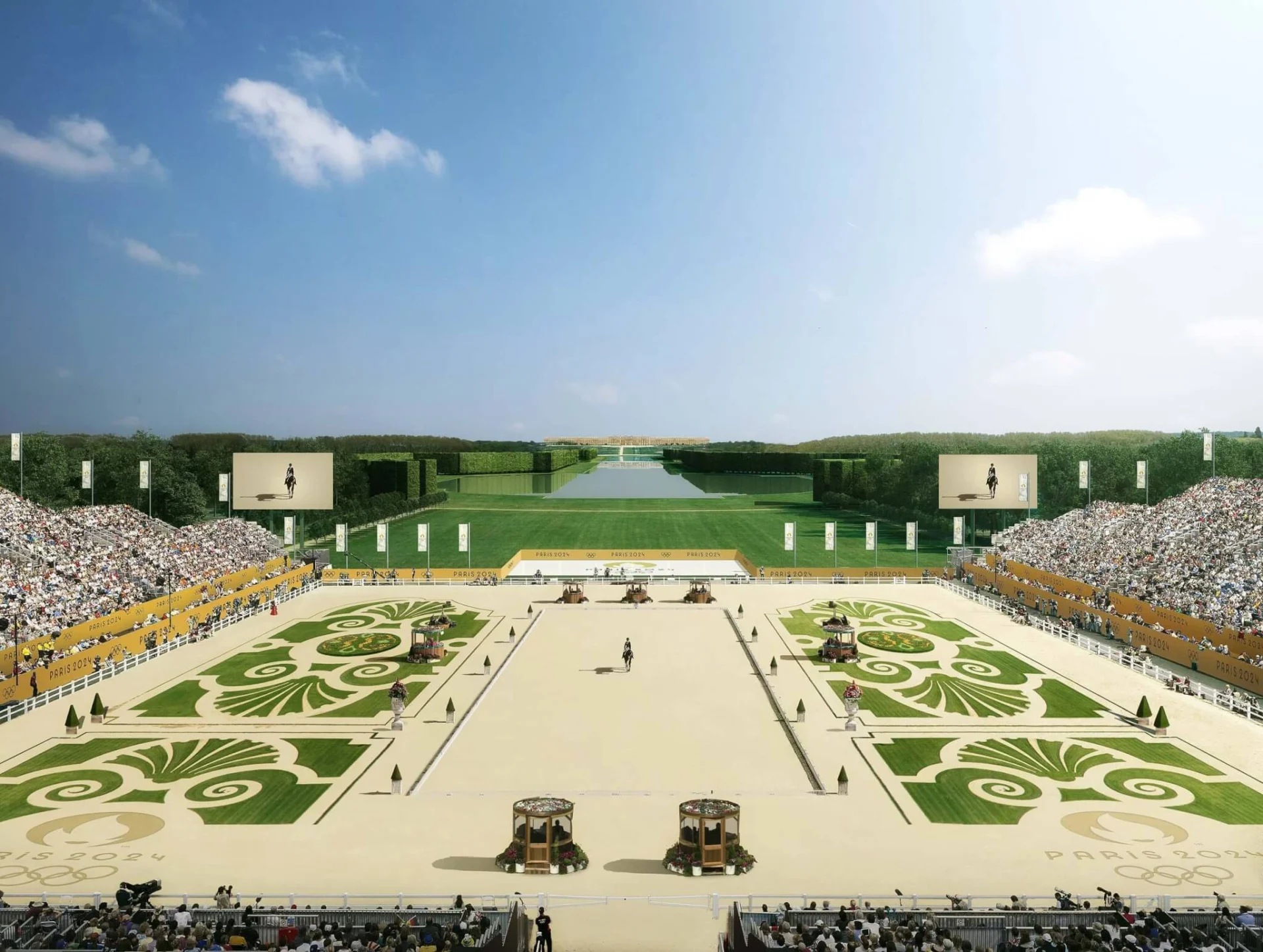 The new Paris Olympic Stadium, featuring sleek design and a lively environment, ready for the upcoming games